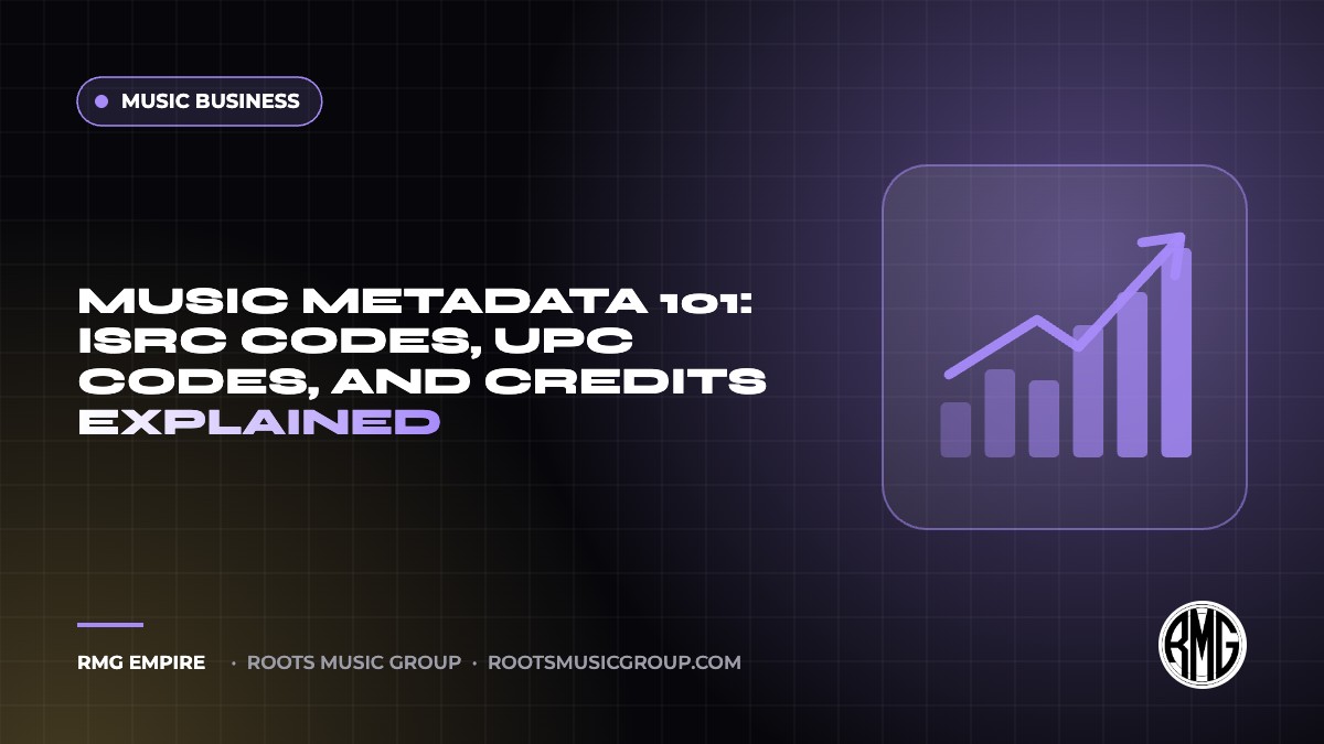 Music Metadata 101: ISRC Codes, UPC Codes, and Credits Explained | RMG Empire Music Business guide